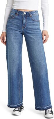 Release Hem High Waist Wide Leg Jeans