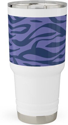 Travel Mugs: Zebra Animal Print - Purple Travel Tumbler, 30Oz, Purple