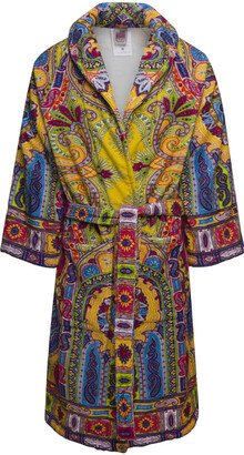 'new Tradition' Multicolor Bath Robe With Pailsey Motif Home