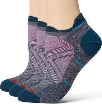 Run Zero Cushion Low Ankle Socks 3-Pack (Medium Gray) Women's Crew Cut Socks Shoes