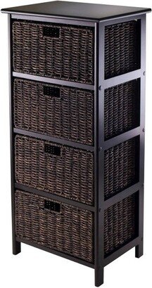 36.81 Omaha Storage Rack with Baskets Black