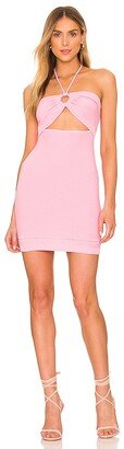 Kadon O Ring Halter Mini Dress