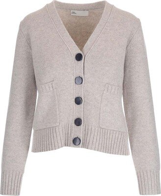 Buttoned V-Neck Cardigan-AF