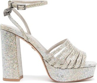 Pierra glitter platform sandals