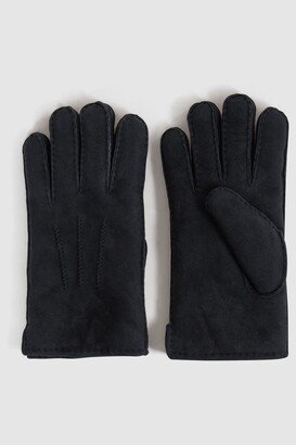 Suede Shearling Gloves