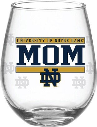 Notre Dame Fighting Irish 15 Oz Mom Stemless Wine Glass