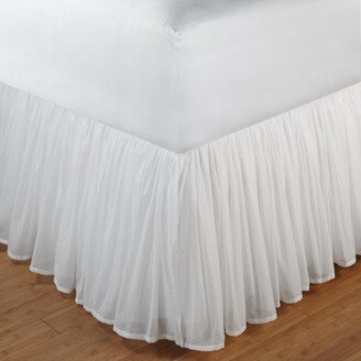 Greenland Home Fashion Cotton Voile Bed Skirt 15, White Queen