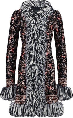 Popping Paisley fringed sequin coat