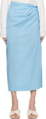 Blue Le Papier 'La Jupe Draggiu' Maxi Skirt