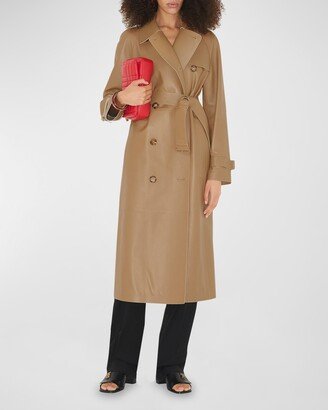 Waterloo Leather Trench Coat-AA