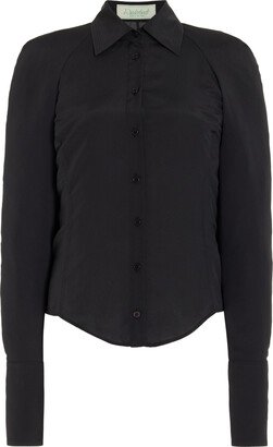 Wiederhoeft French Cuff Crepe Blouse