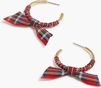 Women's Ribbon-Wrapped Hoop Earrings