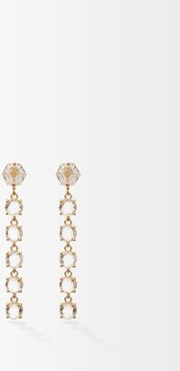 Topaz & 14kt Gold Drop Earrings