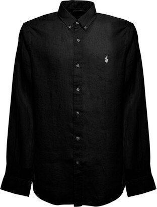 Logo Embroidered Poplin Shirt-AA