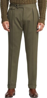 Gregory Pleated Wool Gabardine Trousers