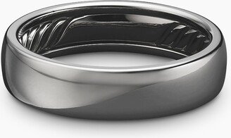 DY Classic Band Ring in Grey Titanium Men's Size 6.5
