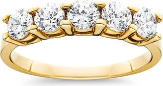 Pompeii3 1ct 5 Stone Diamond Ring 14k Yellow Gold