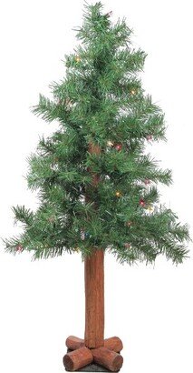 Northlight 3' Prelit Artificial Christmas Tree Medium Woodland Alpine - Multi-Color Lights