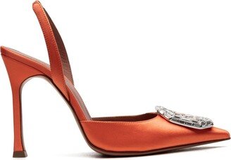 Camelia 105mm satin slingback pumps-AA