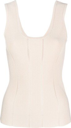 Scoop-Neck Knitted Tank Top