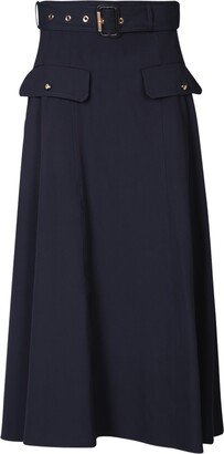 Flared Midi Skirt-AC