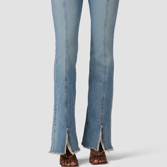Barbara High-Rise Bootcut Slit Hem Jeans