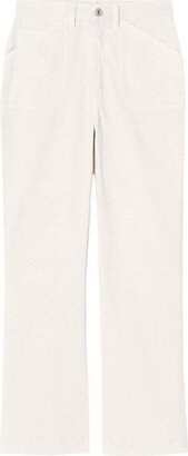 Flared Cropped Corduroy Trousers