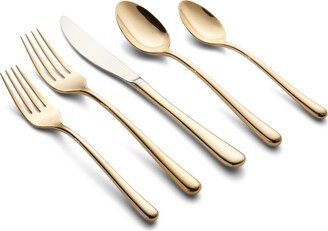 Samantha Gold Mirror 20-Piece Flatware Set, Service for 4