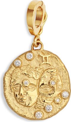 Of The Stars Gemini Small Coin Yellow Gold Charm