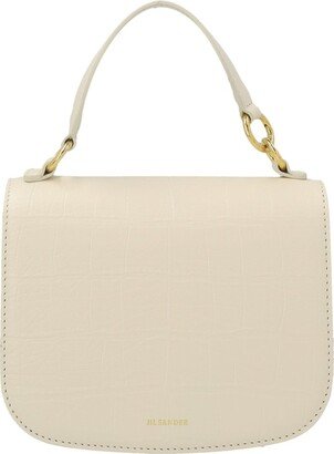 Logo Detailed Foldover Top Shoulder Bag-AB