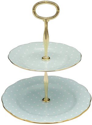 Polka Rose 2-Tier Cake Stand-AA