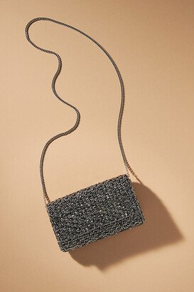 By Anthropologie Metallic Beaded Clutch-AA