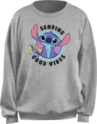 Women's Junior's Sending Good Vibes Oversized Fleece-AB