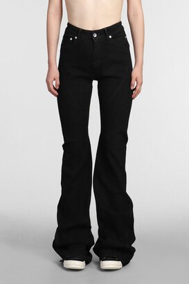 Bootcut Jeans In Black Cotton