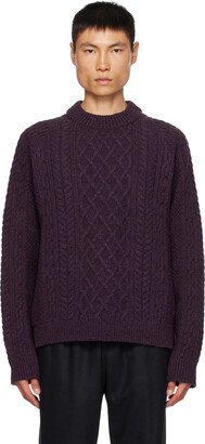 De Bonne Facture Purple Cable Sweater