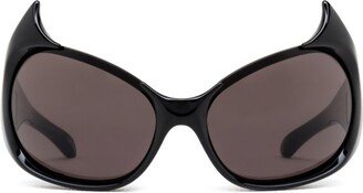 Balenciaga Eyewear Gotham Cat-Eye Frame Sunglasses-AA