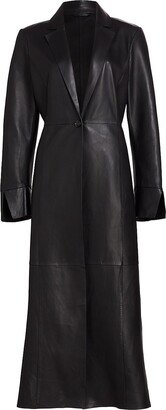 Evanna Long Leather Coat