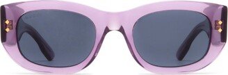 Rectangular Frame Sunglasses-AX