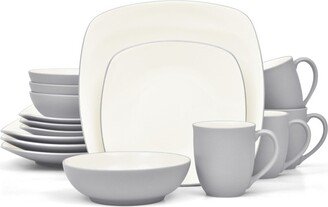 Colorwave Slate 16-Piece Set - Square, Service for 4