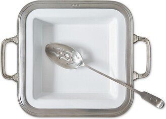 Gianna Ceramic & Pewter Square Serving Dish