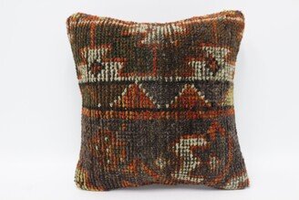 Throw Pillow Covers, Turkish Pillow, Kilim Brown Cover, Rug Upcycled Case, 2005