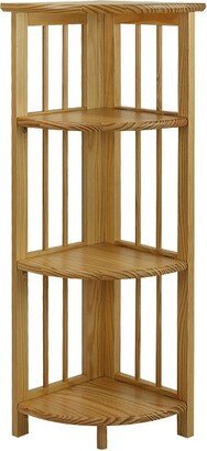 38 Folding 4 Tier Corner Shelf - Flora Home