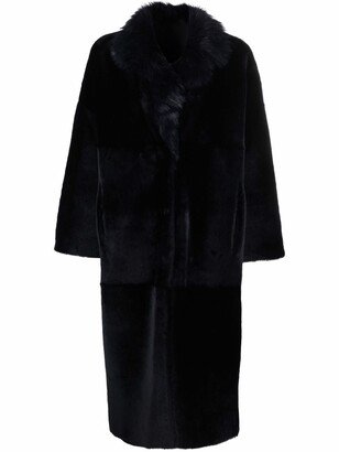 Single-Breasted Shearling Coat