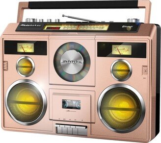 SB2140RG Sound Station Portable Stereo Bluetooth, Cd, Am/Fm Radio, Cassette Recorder