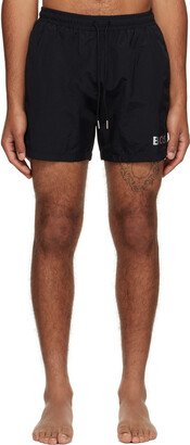 Black Quick-Drying Swim Shorts-AA