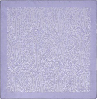 Paisley-Print Silk Pocket Square-AC