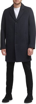 Wool-Blend Notch Collar Coat-AA