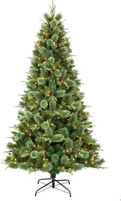 Puleo Pre-Lit Montana Pine Artificial Christmas Tree with 700 Lights, 7.5'