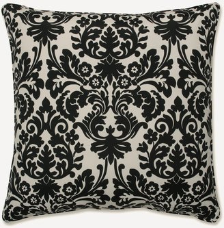 Pillow Perfect Outdoor/ Indoor Damask Black/ Off-white 25-inch Floor Pillow