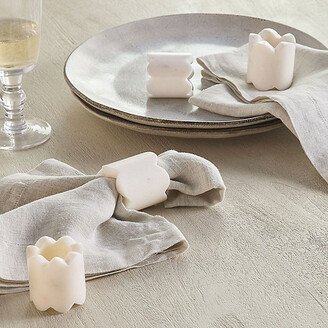 Set of 4 Savi Marble Napkin Rings